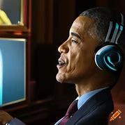 Image result for Barrack Obama Headset