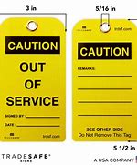 Image result for Out of Service Tags