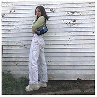 Image result for White Top and Black Cargo Pants Outfit