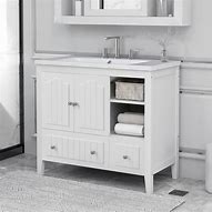 Image result for 36 Inch Bathroom Vanity with Two Sinks and Drawers