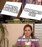 Image result for Opportunity Cost Meme