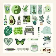 Image result for Green Aesthetic Sticker Pack