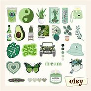 Image result for Aesthethic Green Stickers