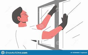 Image result for Drawing of Man Installing Window Screen