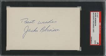 Image result for Jackie Robinson Cut Autograph