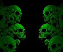 Image result for Green Flaming Skull