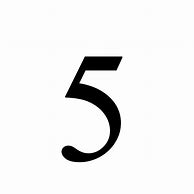 Image result for Transparent Black Number 5