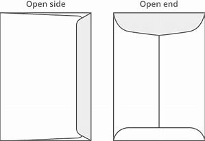 Image result for Open End Envelope Sizes