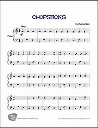 Image result for Chopsticks Piano Sheet Music