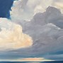 Image result for Night Sky with Clouds Painting