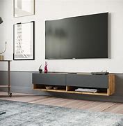 Image result for Floating Wall Unit TV Anthacite and Wood