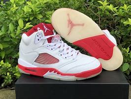 Image result for Air Jordan 5 White Pink