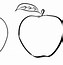 Image result for Line Drawing of an Apple