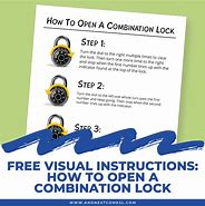 Image result for Unlocking a Combination Lock How to Visual Guide