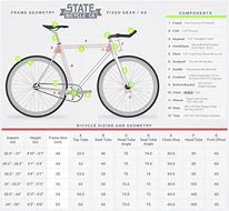 Image result for Standard Bike Frame Size Chart