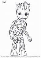 Image result for Baby Groot Line Drawing