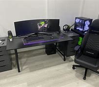 Image result for Utespelare Gaming Desk IKEA LED Setup