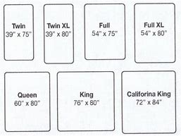 Image result for King Bed Sizes Chart