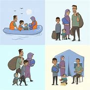 Image result for Refugee Camp Cartoon