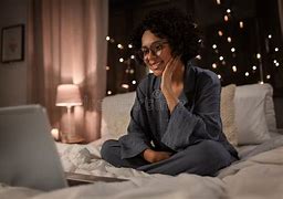 Image result for Laptop in Bed at Night