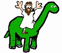 Image result for Jesus On Dinosaur Ai Art