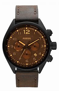 Image result for Square Fossil Watch with Leather Strap