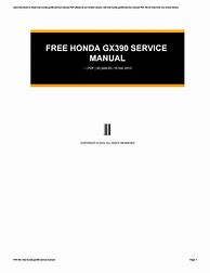 Image result for Honda GX390 Service Manual PDF