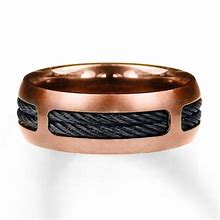 Image result for Two Tone Stainless Steel Wedding Bands