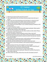 Image result for Summer Writing Prompts