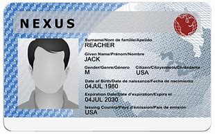 Image result for Nexus Border Crossing Card