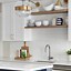 Image result for Light Blue Kitchen White Cabinets