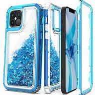 Image result for Blue iPhone 12 with Gold and Clear Case