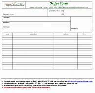 Image result for Box Order Form