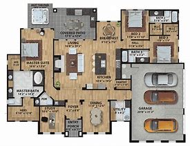 Image result for 2 Bedroom 3 Car Garage Floor Plans