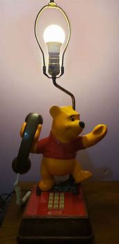 Image result for Winnie the Pooh Table Lamp Telephone