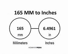 Image result for 165Mm in Inches