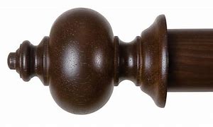 Image result for Wood Curtain Rods and Finials
