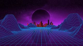 Image result for Retro 80s Neon City Background