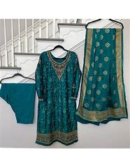 Image result for Blue Yellow Salwar Suit