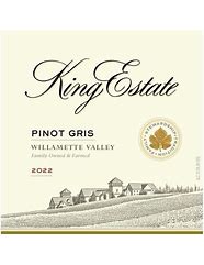 Image result for King Estate Pinot Gris Backbone Oregon