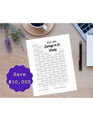 Image result for 52 Week Money Challenge Printable 10000