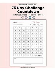 Image result for 75 Day Challenge Print Out