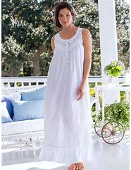 Image result for White Cotton Eyelet Nightgown