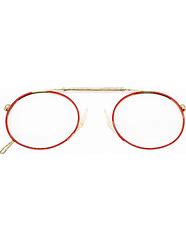 Image result for Red Metal Oval Eyeglasses