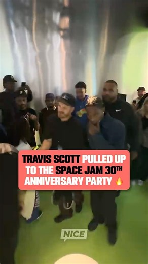 Travis Scott at Space Jam 30th anniversary party 🔥