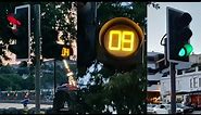 Traffic Lights with Pedestrian Countdown on Torbay Road, Torquay