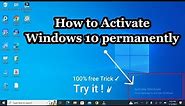 How To Activate Windows 10 Permanently 2023 || Free Easy Solution try it!