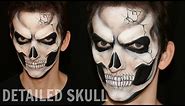 Realistic Skull — Halloween Makeup and Face Painting Tutorial