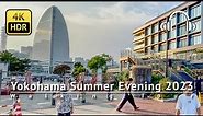 Yokohama Summer Evening 2023 Walking Tour - Kanagawa Japan [4K/HDR/Binaural]