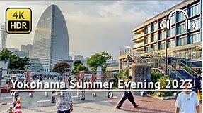 Yokohama Summer Evening 2023 Walking Tour - Kanagawa Japan [4K/HDR/Binaural]